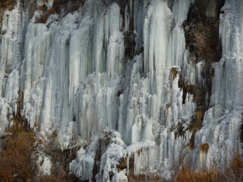 Frozen waterfall